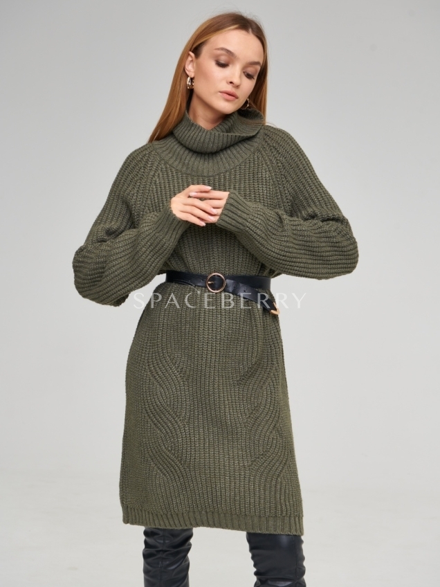 Женский вязаный свитер оверсайз, джемпер